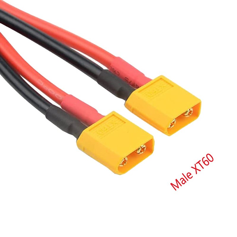 LINSYRC 3pcs XT60 Plug Parallel Battery Connector Cable 2-Males to 1-Female Adapter Splitter Y-Harness for DJI Phantom RC Mode Helicopter Quadcopter - Image 5